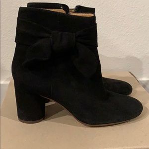 Madewell bow boots in suede